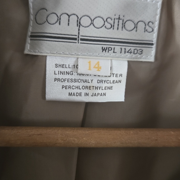 Vintage 80s Brown Corduroy Blazer 14 - Picture 7 of 9